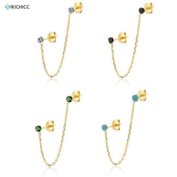 stud kikichicc 925 sterling silver gold zircon black turquoise chains earring piercing ohrringe fashion fine jewelry for women, Golden;silver
stud kikichicc 925 sterling silver gold zircon black turquoise chains earring piercing ohrringe fashion fine jewelry for women, Golden;silver
