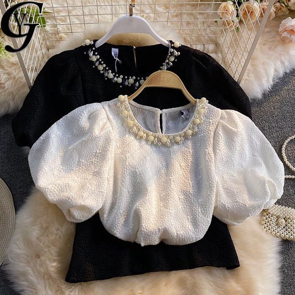 women's blouses & shirts korean fashion beading o-neck women blouse 2021 summer short sleeve boho pearl patchwork ladies female white b
women's blouses & shirts korean fashion beading o-neck women blouse 2021 summer short sleeve boho pearl patchwork ladies female white b