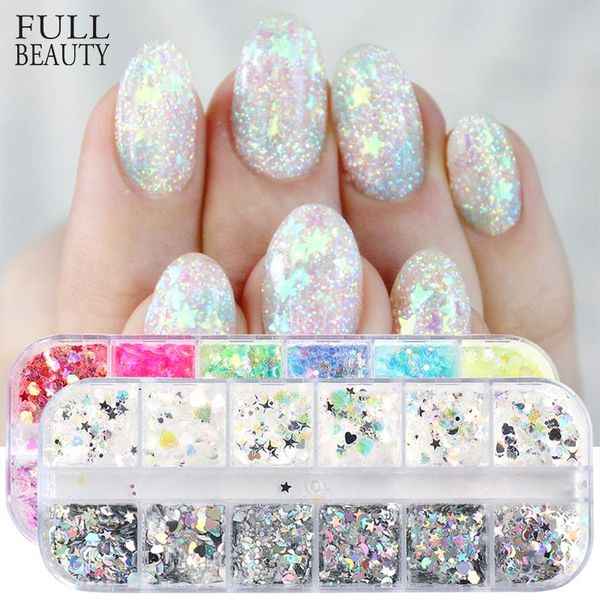 nail glitter 12grids glam flakes mixed star heart sequin powder nails set diy decoration aurora design manicure chjx04, Silver;gold
nail glitter 12grids glam flakes mixed star heart sequin powder nails set diy decoration aurora design manicure chjx04, Silver;gold