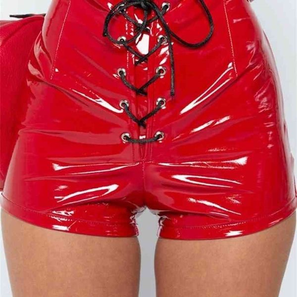 ahagaga faux pu leather shorts women pants lace up red black high waist female bandage mini buttoms 210724, White;black
ahagaga faux pu leather shorts women pants lace up red black high waist female bandage mini buttoms 210724, White;black