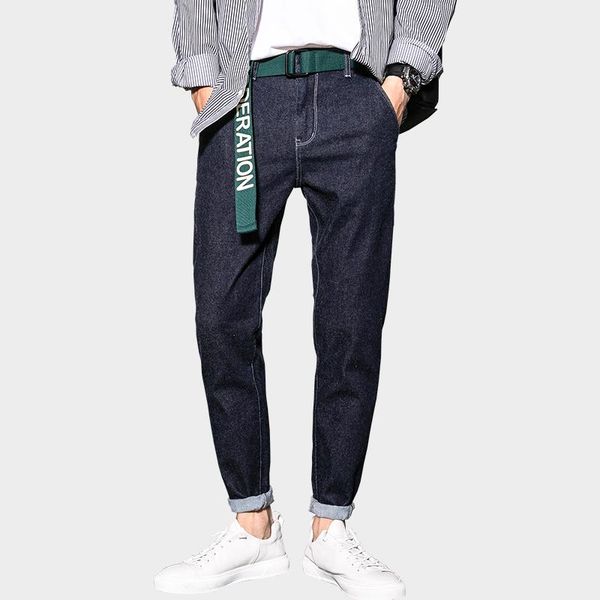 men's jeans casual straight loose autumn elastic korean version cotton personality soft hip hop trousers trend all-match pants, Blue
men's jeans casual straight loose autumn elastic korean version cotton personality soft hip hop trousers trend all-match pants, Blue