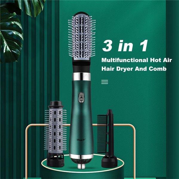 3in1 electric volumizer one step heat air comb styling brush hair curler air hair dryer salon straightener rotating, Silver
3in1 electric volumizer one step heat air comb styling brush hair curler air hair dryer salon straightener rotating, Silver