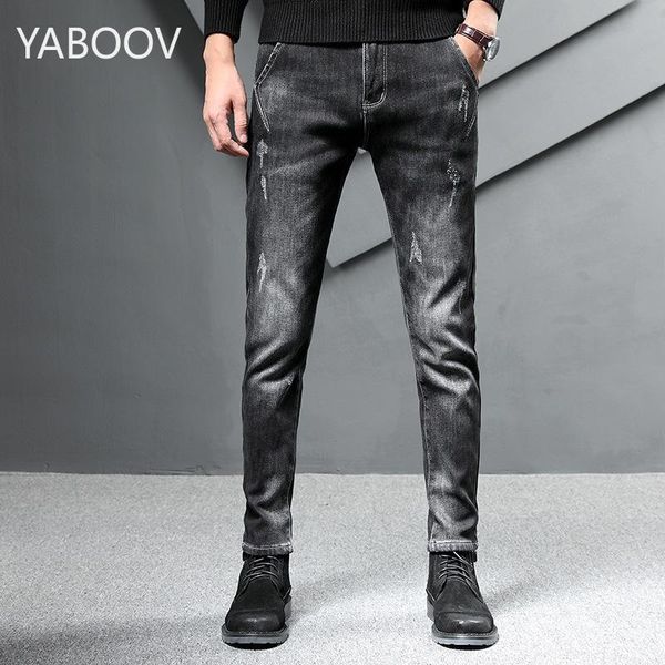 men's casual woolen pants korean clothes slim fit keep warm jeans skinny for men, Blue
men's casual woolen pants korean clothes slim fit keep warm jeans skinny for men, Blue