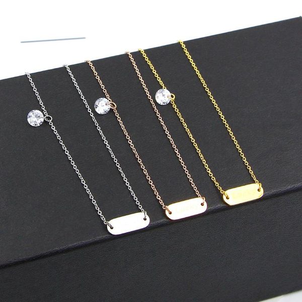 pendant necklaces martick simple style lucky letters plate necklace with single shining cubic link chain femme jewelry p20, Silver
pendant necklaces martick simple style lucky letters plate necklace with single shining cubic link chain femme jewelry p20, Silver