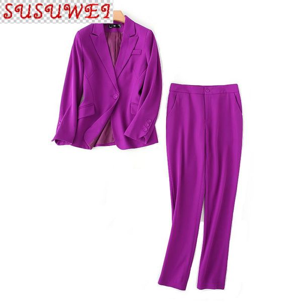 high-quality fabric women's temperament office pants suit two-piece 2021 autumn solid color ladies jacket casual two piece, White
high-quality fabric women's temperament office pants suit two-piece 2021 autumn solid color ladies jacket casual two piece, White