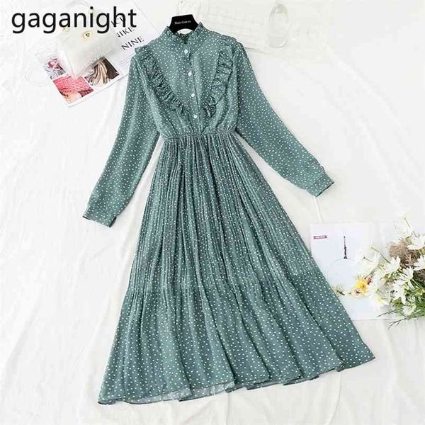 french pleated basic dress dot floral print spring autumn robes ladies single breasted ruffles stand collar vestidos 210601, White
french pleated basic dress dot floral print spring autumn robes ladies single breasted ruffles stand collar vestidos 210601, White