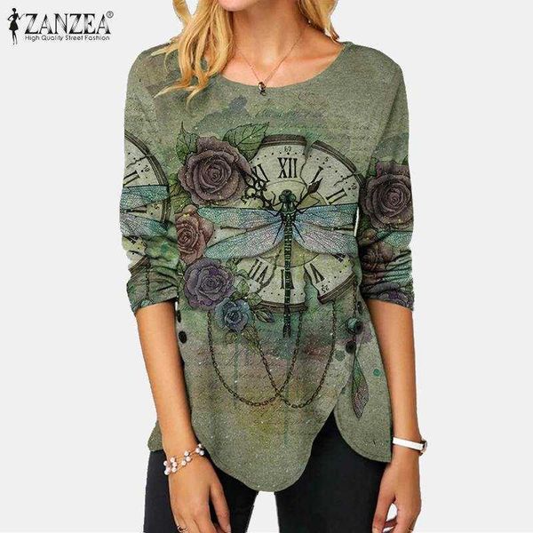 women's blouses & shirts blouses stylish printed irregular blouse casual long sleeve blusas female o neck plus size tunic ch icw9, White
women's blouses & shirts blouses stylish printed irregular blouse casual long sleeve blusas female o neck plus size tunic ch icw9, White