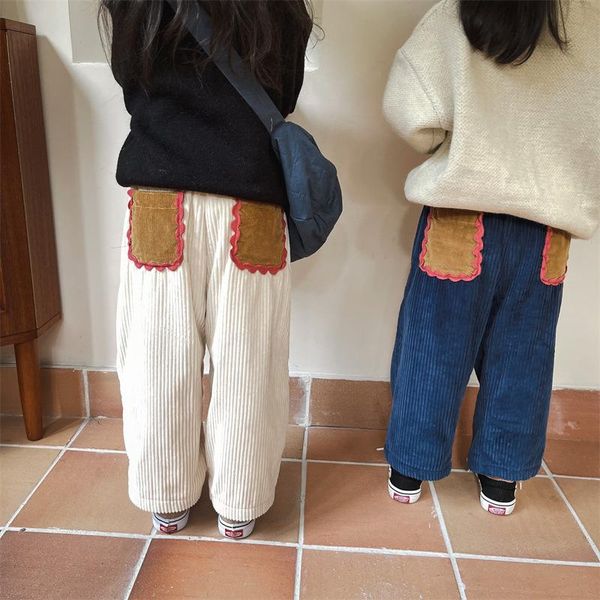 trousers winter girls warm fashion patchwork pocket corduroy pants kids thicken inner loose, Blue
trousers winter girls warm fashion patchwork pocket corduroy pants kids thicken inner loose, Blue