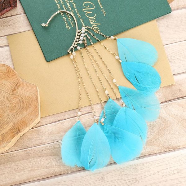 dangle & chandelier 1pcs fashion temperament exaggerated feather earrings for women bohemian long tassel female non-pierced summer jewelry, Silver
dangle & chandelier 1pcs fashion temperament exaggerated feather earrings for women bohemian long tassel female non-pierced summer jewelry, Silver