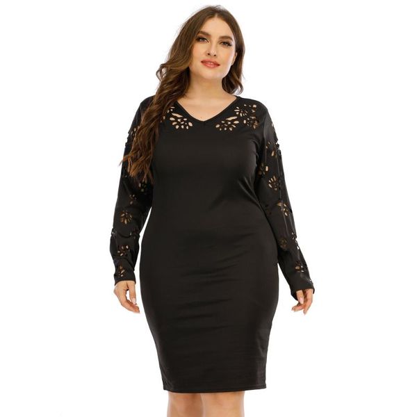 fashion women hollow out v neck long sleeve casual midi dress plus size solid black ladies slim bodycon pencil dresses, Black;gray
fashion women hollow out v neck long sleeve casual midi dress plus size solid black ladies slim bodycon pencil dresses, Black;gray
