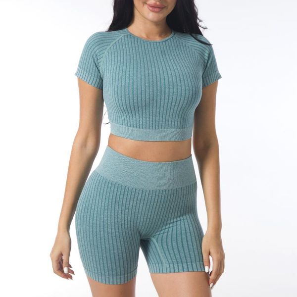 yoga outfit seamless gym set workout clothes women short sleeve crop fitness shorts sports wear clothing athletic sport
yoga outfit seamless gym set workout clothes women short sleeve crop fitness shorts sports wear clothing athletic sport
