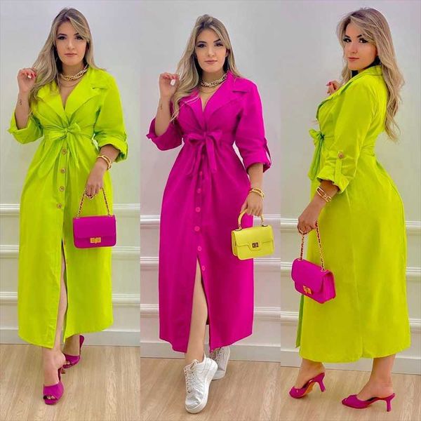 casual dresses autumn shirt dress women fashion commuter solid long-sleeved lace-up button maxi for, Black;gray
casual dresses autumn shirt dress women fashion commuter solid long-sleeved lace-up button maxi for, Black;gray