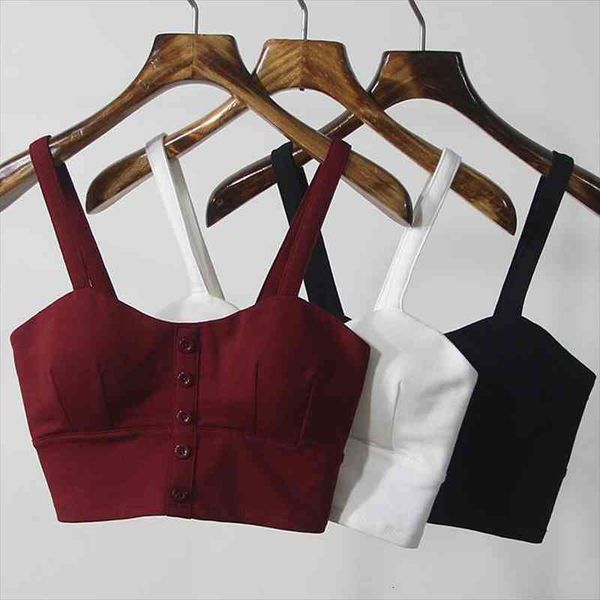 crop women camis halter women camisole summer sleeveless slim low chest button roupas femininas, White
crop women camis halter women camisole summer sleeveless slim low chest button roupas femininas, White