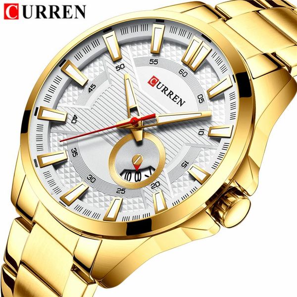 wristwatches curren watches men stainless steel waterproof watch sport quartz mens wristwatch gold clock relogio masculino, Slivery;brown
wristwatches curren watches men stainless steel waterproof watch sport quartz mens wristwatch gold clock relogio masculino, Slivery;brown