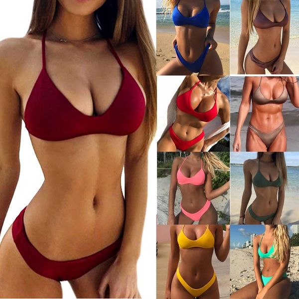 women's swimwear 2021 swimsuit split two pieces european and american women bikini comfortable solid color suit, White;black
women's swimwear 2021 swimsuit split two pieces european and american women bikini comfortable solid color suit, White;black