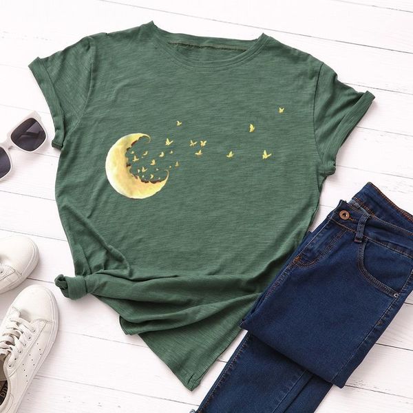 women's t-shirt summer women t shirt plus size 5xl cotton creative moon print female short sleeve oversized tshirts casual graphic tee, White
women's t-shirt summer women t shirt plus size 5xl cotton creative moon print female short sleeve oversized tshirts casual graphic tee, White