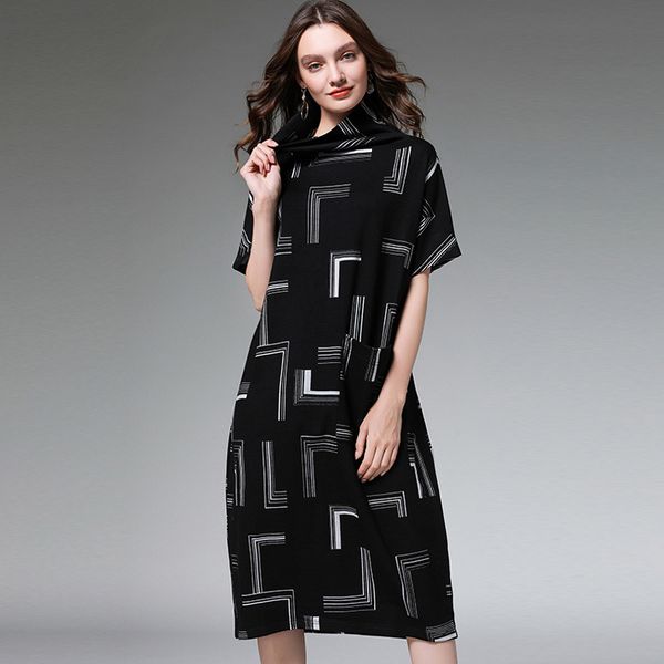 Big yards dresses Fat Mm 2021 Autumn Large Women's Show Thin Fashion Contrast Jacquard Half Sleeve with Bottom 7552, Black and white
Big yards dresses Fat Mm 2021 Autumn Large Women's Show Thin Fashion Contrast Jacquard Half Sleeve with Bottom 7552, Black and white