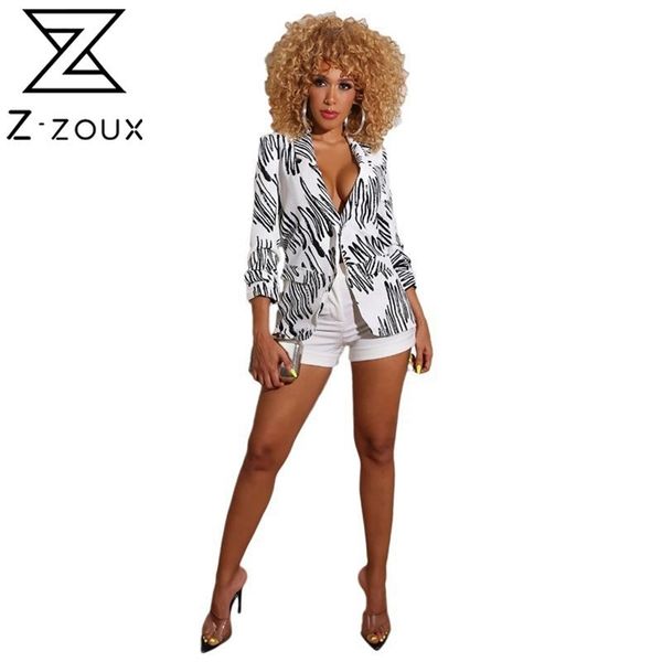 getspring women blazer single button long sleeve ladies coat printed women's slim suit jacket fashion 210513, White;black
getspring women blazer single button long sleeve ladies coat printed women's slim suit jacket fashion 210513, White;black