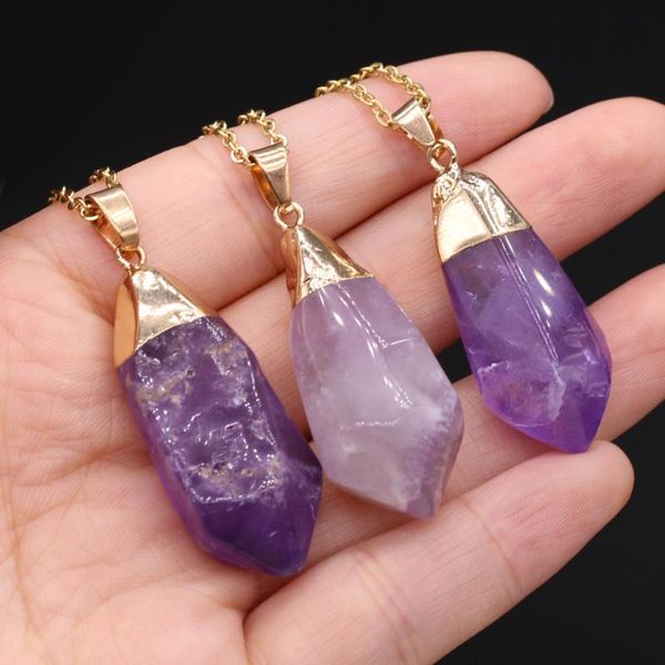 chains 2021 natural stone amethyst rough gilded head irregular pendant necklace handmade exquisite necklaces jewelry gift party, Silver
chains 2021 natural stone amethyst rough gilded head irregular pendant necklace handmade exquisite necklaces jewelry gift party, Silver