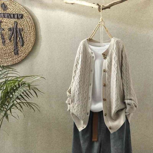 sweater jacket womens solid cardigan retro literary round neck long sleeve all-match casual knitted sweater autumn winter, White;black
sweater jacket womens solid cardigan retro literary round neck long sleeve all-match casual knitted sweater autumn winter, White;black