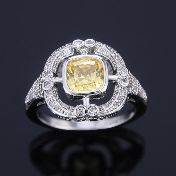wedding rings caoshi gorgeous unique design women ring sliver color with princess cut yellow cubic zircon fashion engagement party jewelry, Slivery;golden
wedding rings caoshi gorgeous unique design women ring sliver color with princess cut yellow cubic zircon fashion engagement party jewelry, Slivery;golden