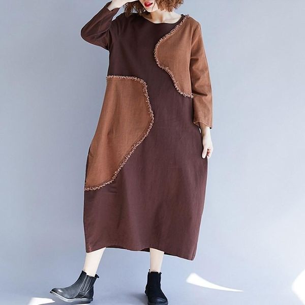 casual dresses women 2021 spring long sleeve linen lady patchwork vintage vestido female clothes plus size loose panelled dress, Black;gray
casual dresses women 2021 spring long sleeve linen lady patchwork vintage vestido female clothes plus size loose panelled dress, Black;gray
