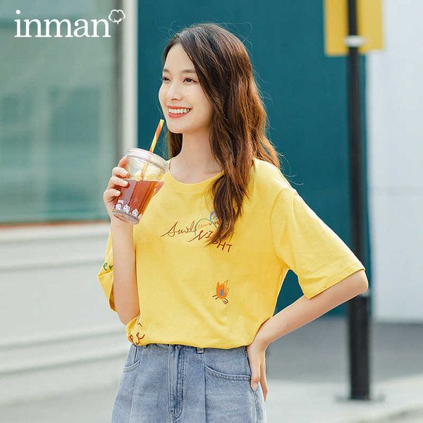 women's t-shirt t shirts summer fit style joker contrast color intersting chicken tracks embroidery round cotton collar t-shirt 941i, White
women's t-shirt t shirts summer fit style joker contrast color intersting chicken tracks embroidery round cotton collar t-shirt 941i, White