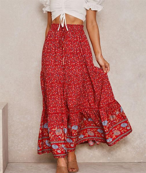 vintage chic long floral womens skirt print beach bohemian summer high elastic waist rayon cotton boho maxi, Black
vintage chic long floral womens skirt print beach bohemian summer high elastic waist rayon cotton boho maxi, Black