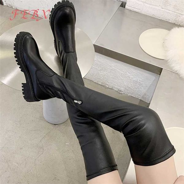 women long boots over the knee boots ladies luxury fashion autumn winter shoes platform fashion woman boots slip on boot 211009, Black
women long boots over the knee boots ladies luxury fashion autumn winter shoes platform fashion woman boots slip on boot 211009, Black