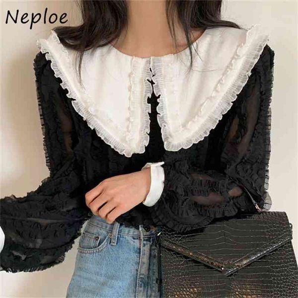 doll collar wooden ear patchwork blouse women pullover long sleeve slim blusas spring ol work style shirt 210422, White
doll collar wooden ear patchwork blouse women pullover long sleeve slim blusas spring ol work style shirt 210422, White