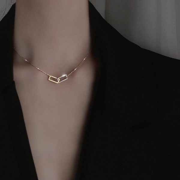 chokers simple korean geometric clavicle chain for women double rectangle cubic zirconia necklaces jewelry, Golden;silver
chokers simple korean geometric clavicle chain for women double rectangle cubic zirconia necklaces jewelry, Golden;silver