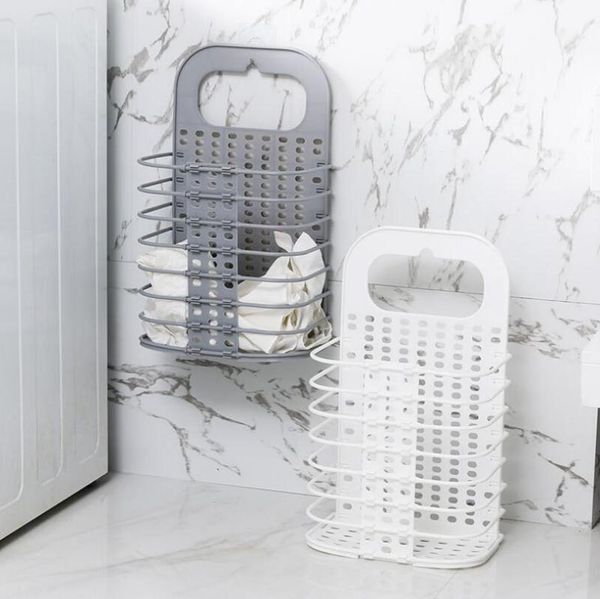 large folding dirty clothes basket household plastic laundry bathroom storage tool white/gray two color & organization 
large folding dirty clothes basket household plastic laundry bathroom storage tool white/gray two color & organization