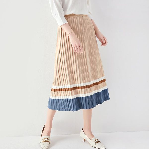 contrasting color pleated skirt 2021 autumn women party mid-length korean high waisted a line knitted skirts y1482b, Black
contrasting color pleated skirt 2021 autumn women party mid-length korean high waisted a line knitted skirts y1482b, Black