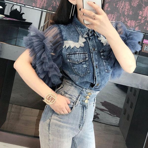 women's jackets patchwork autumn jacket mesh women lapel sleeveless button big size denim coat female fashion clothes 2021 tide, Black;brown
women's jackets patchwork autumn jacket mesh women lapel sleeveless button big size denim coat female fashion clothes 2021 tide, Black;brown