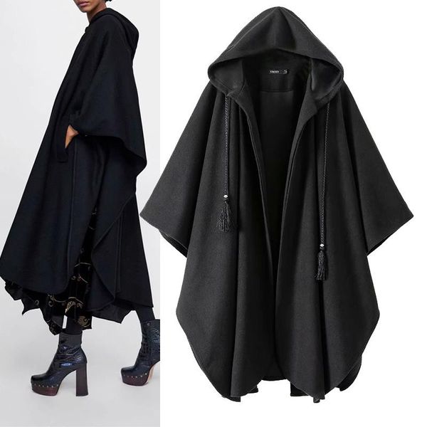 women's wool & blends 2021 women woolen coat irregular hooded winter oversized overcoat woman loose long female jackets large size, Black
women's wool & blends 2021 women woolen coat irregular hooded winter oversized overcoat woman loose long female jackets large size, Black