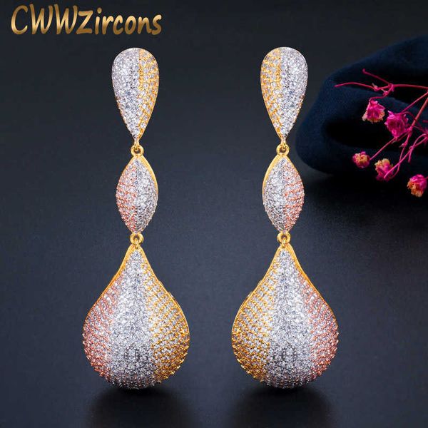 luxury water drop balls long dangle earrings for women wedding micro cz zircon dubai indian 3 tone gold jewelry cz670 210714, Silver
luxury water drop balls long dangle earrings for women wedding micro cz zircon dubai indian 3 tone gold jewelry cz670 210714, Silver