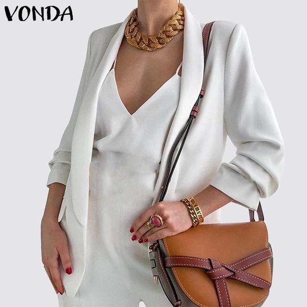 women's suits & blazers ol style blazer 2021 vonda women lady's solid color long sleeve suit femme lapel collar pleated coats with, White;black
women's suits & blazers ol style blazer 2021 vonda women lady's solid color long sleeve suit femme lapel collar pleated coats with, White;black