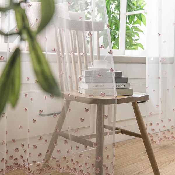 simple pink embroidered window screen, living room bedroom curtain cloth with yarn & drapes
simple pink embroidered window screen, living room bedroom curtain cloth with yarn & drapes