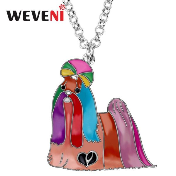 pendant necklaces weveni enamel alloy chinese shih tzu dog chain choker fashion animal jewelry necklace for women girls gift decoration, Silver
pendant necklaces weveni enamel alloy chinese shih tzu dog chain choker fashion animal jewelry necklace for women girls gift decoration, Silver