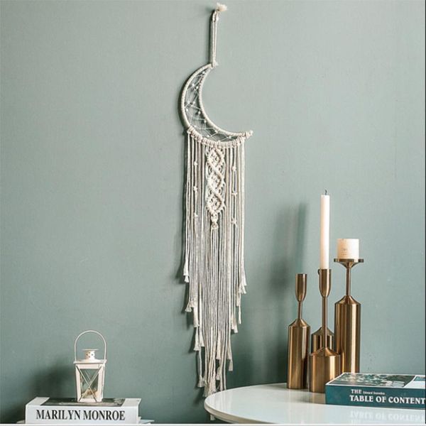 woven cotton rope home decoration moon pendant nordic wall hanging living room decorative objects & figurines
woven cotton rope home decoration moon pendant nordic wall hanging living room decorative objects & figurines