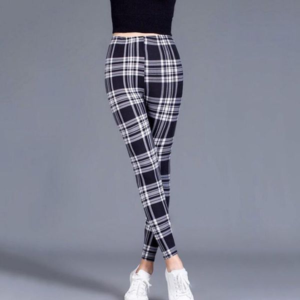 women leggings fashion plaid printing legging fitness leggins grid floral stripe trouser high waist pants women's, Black
women leggings fashion plaid printing legging fitness leggins grid floral stripe trouser high waist pants women's, Black