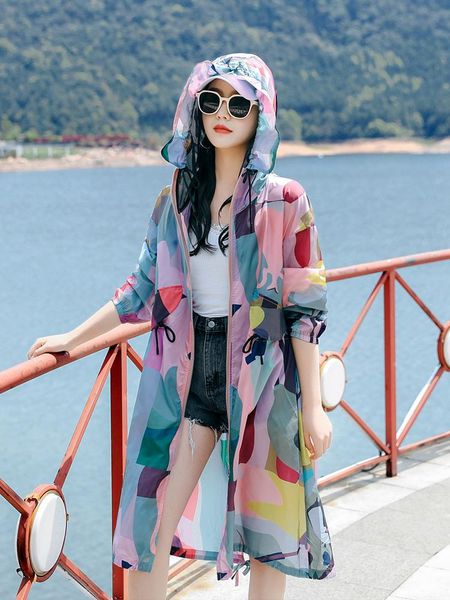 camouflage hooded sunscreen clothes long fairy 2021 anti ultraviolet shirt versatile thin coat women's jackets, Black;brown
camouflage hooded sunscreen clothes long fairy 2021 anti ultraviolet shirt versatile thin coat women's jackets, Black;brown