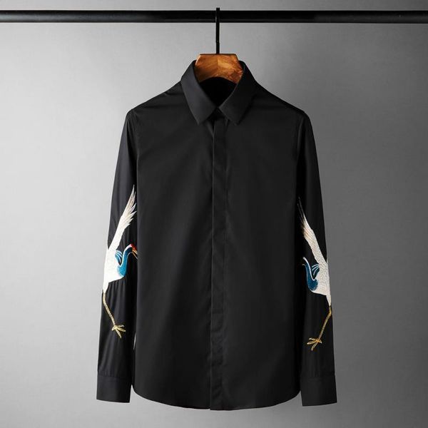 tee shirt shirt men shirt luxury embroidery party nightclub mens fashion long sleeve slim fit casual shirts man plus size, White;black
tee shirt shirt men shirt luxury embroidery party nightclub mens fashion long sleeve slim fit casual shirts man plus size, White;black