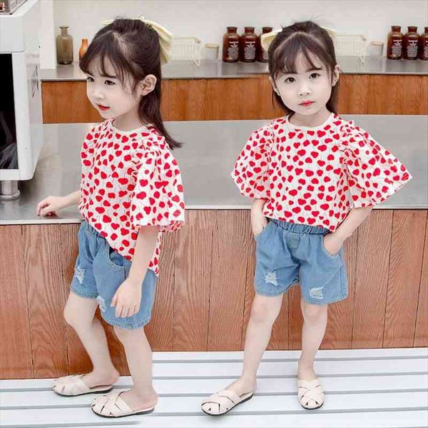 summer girls clothes sets kids short sleeve clothing outfits child thin t shirt shorts jeans 1 4 years baby outing, White
summer girls clothes sets kids short sleeve clothing outfits child thin t shirt shorts jeans 1 4 years baby outing, White