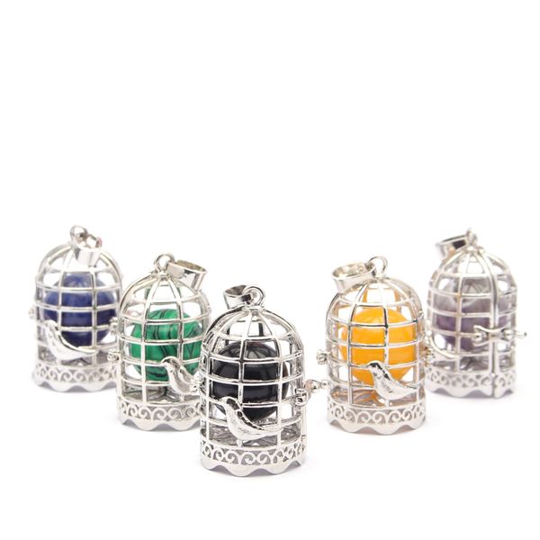 natural stone crystal agate alloy detachable fashion pendant necklace birdcage shaped car bag keyring hangings accessories european american, Silver
natural stone crystal agate alloy detachable fashion pendant necklace birdcage shaped car bag keyring hangings accessories european american, Silver