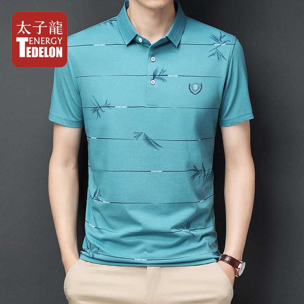 short taizilong sleeve t-shirt men's lapel casual stripe polo summer middle-aged loose t-shirt, White;black
short taizilong sleeve t-shirt men's lapel casual stripe polo summer middle-aged loose t-shirt, White;black