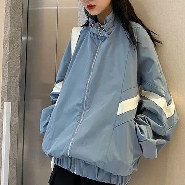women's jackets oversized women baseball suits fashion ins harajuku zipper long sleeve loose coats korean style vintage streetwear, Black;brown 
women's jackets oversized women baseball suits fashion ins harajuku zipper long sleeve loose coats korean style vintage streetwear, Black;brown