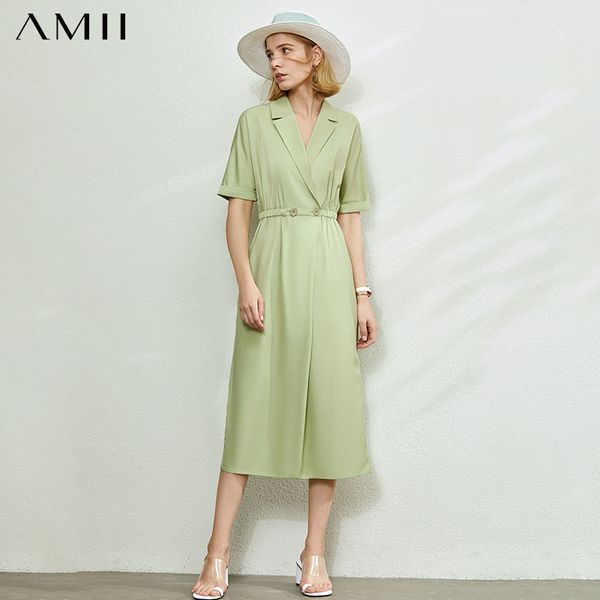 amii minimalism spring summer fashion lapel solid women dress causal elastic waist half sleeve calf-length female dress 12021076, Black;gray
amii minimalism spring summer fashion lapel solid women dress causal elastic waist half sleeve calf-length female dress 12021076, Black;gray