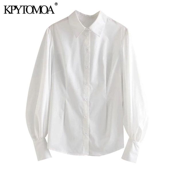 women's blouses & shirts kpytomoa women 2021 fashion button-up white vintage lapel collar puff sleeve female blusas chic
women's blouses & shirts kpytomoa women 2021 fashion button-up white vintage lapel collar puff sleeve female blusas chic