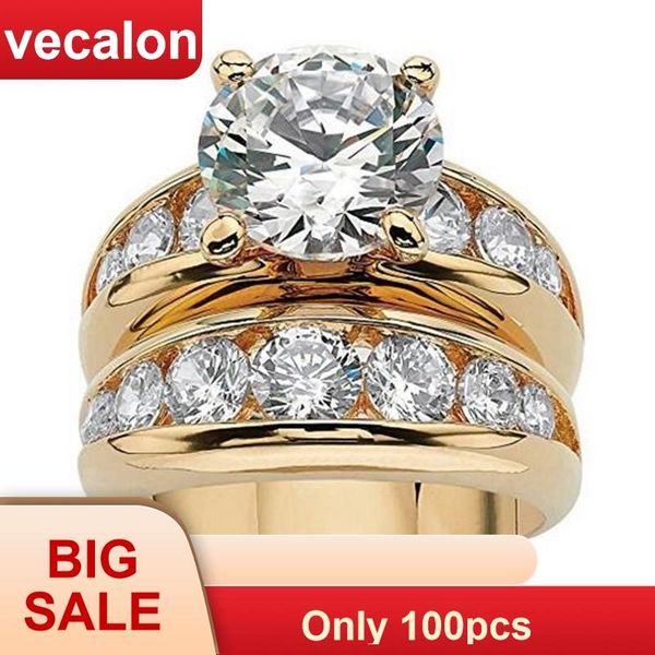 wedding rings vecalon gold color solitaire ring set 925 sterling silver 5a zircon stone daily engagement band for women jewelry, Slivery;golden
wedding rings vecalon gold color solitaire ring set 925 sterling silver 5a zircon stone daily engagement band for women jewelry, Slivery;golden